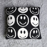 SMILEY FACE KNITTED JACQUARD PILLOW_CWMS0739