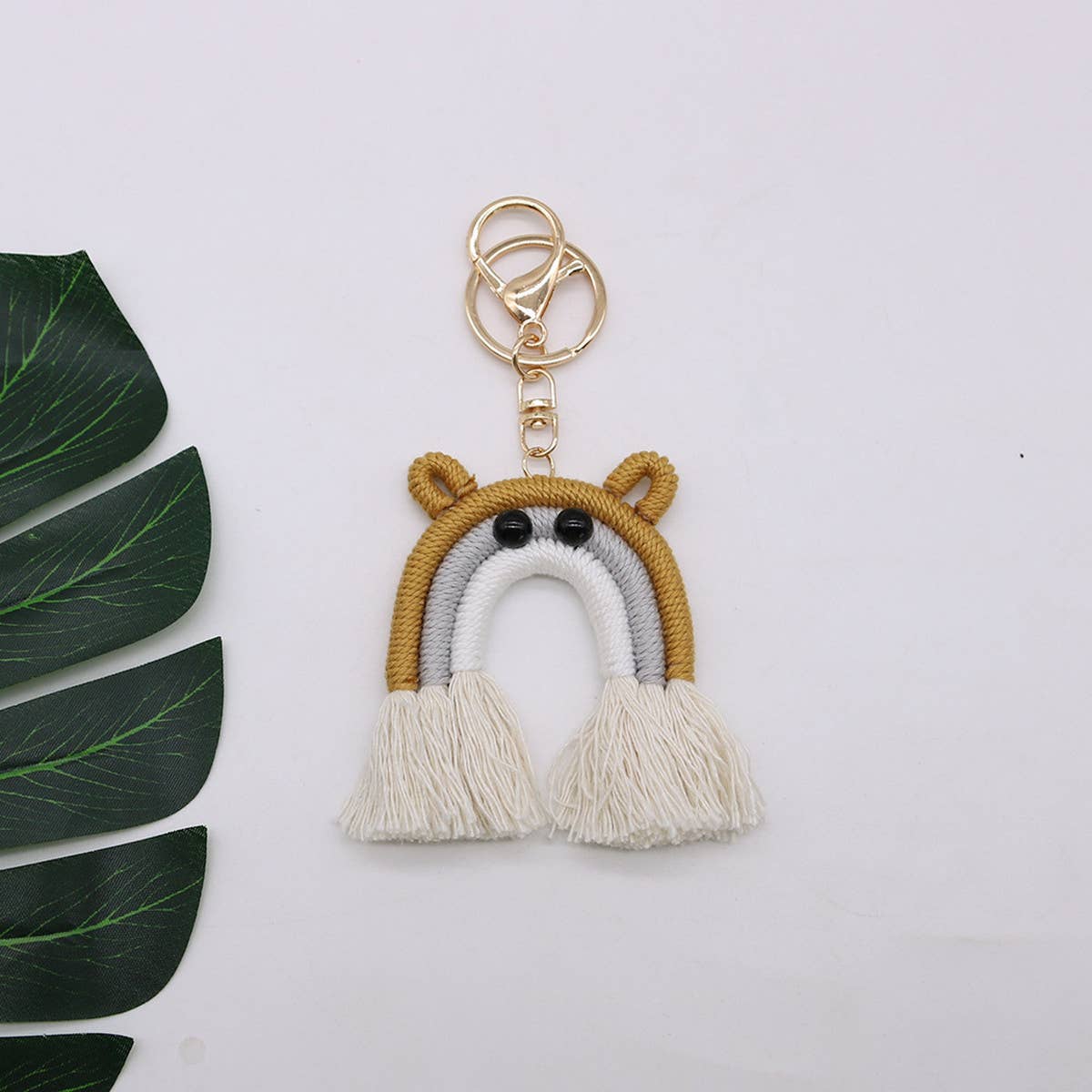 FASHION HAND WOVEN RAINBOW TASSEL KEYCHAIN_CWMM1582