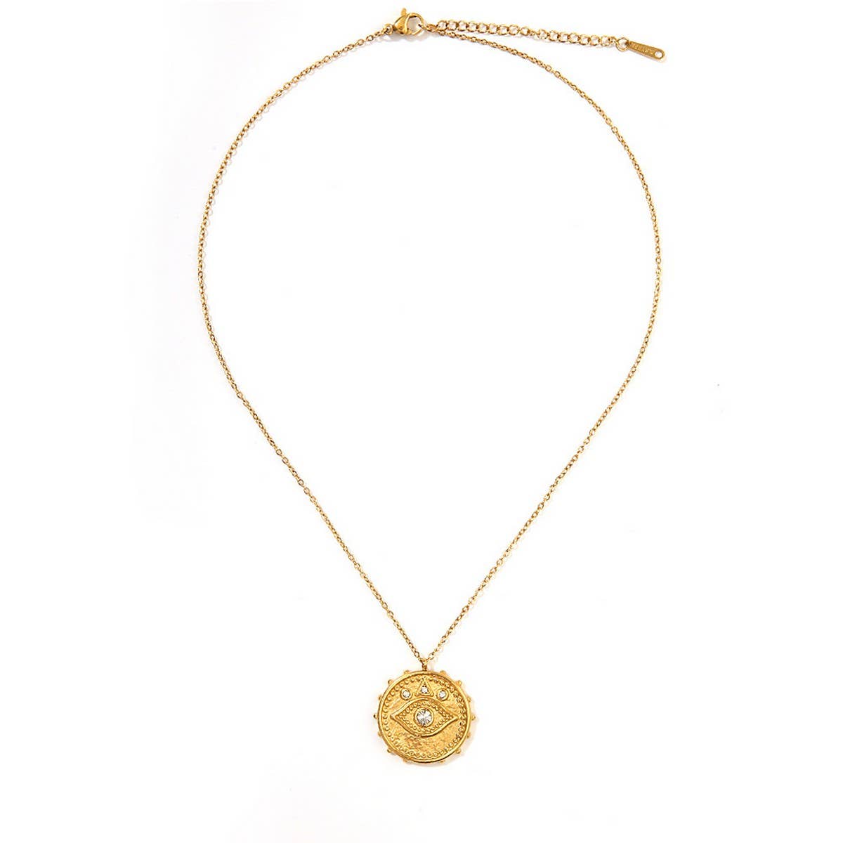 CLASSIC EVIL EYE ZIRCON PENDANT STAINLESS STEEL_CWMM8885