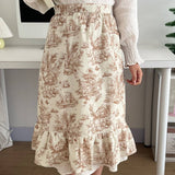 Waterproof Half-Length Solid Color Cotton Apron_Cwmm5824