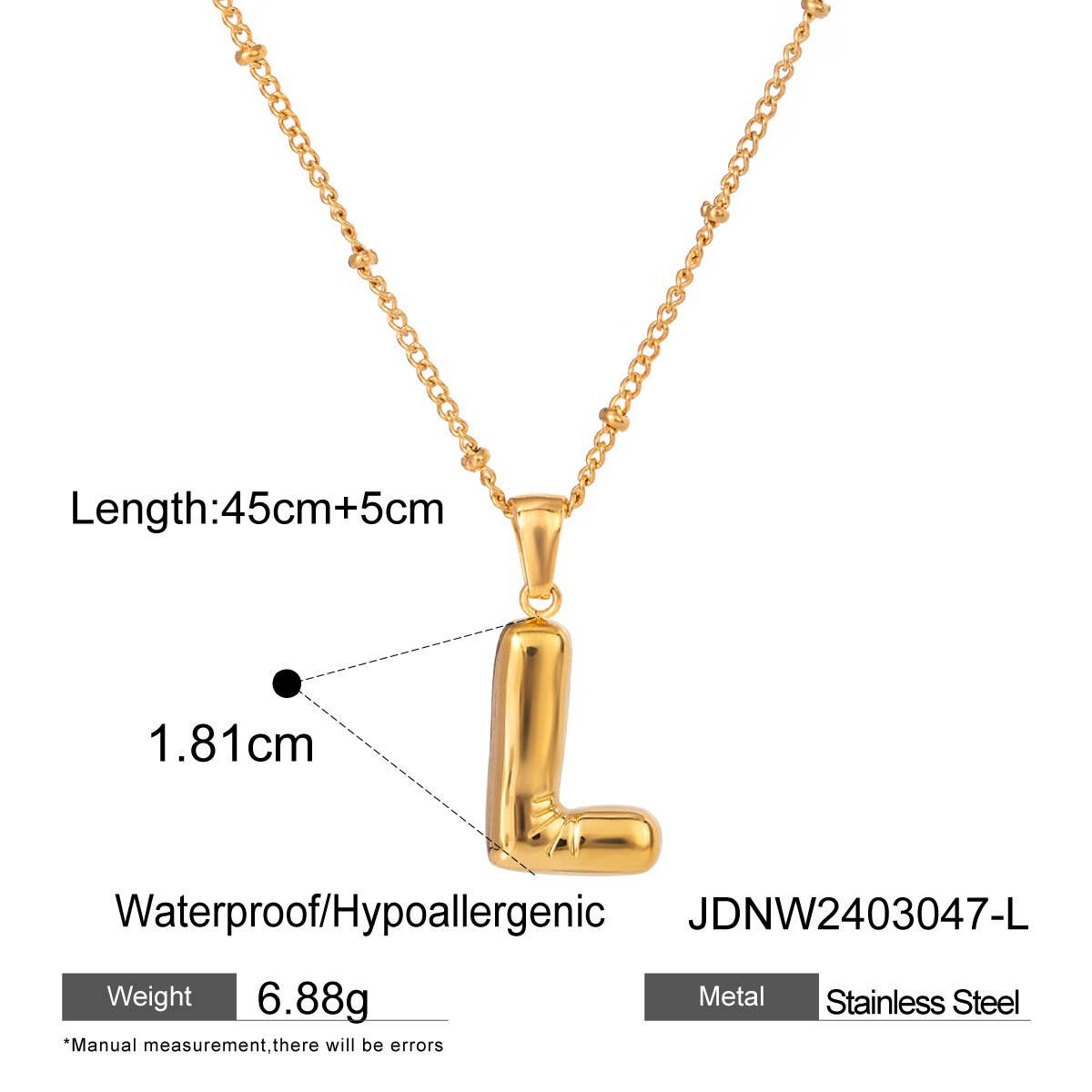 NICHE ALL MATCH TEMPERAMENT GLOSSY LETTER NECKLACE_CWAJE1893
