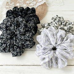 Ink Print Wide Hair Scrunchie High Elastic_Cwaha07607