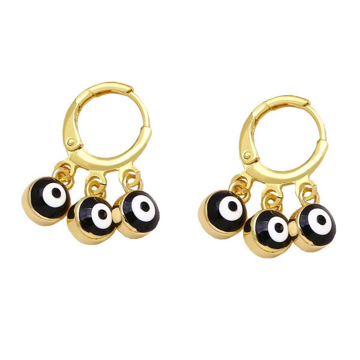 RETRO COLORFUL OIL DROP DEVILS EYE EARRINGS_CWAJE1021