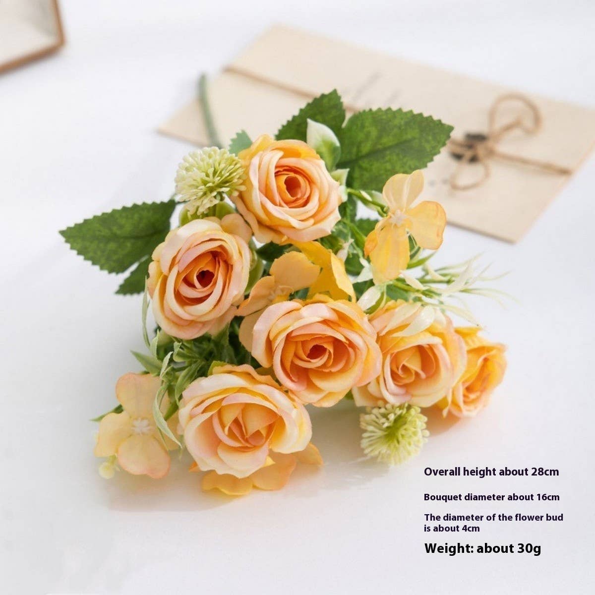 NEW FAUX ELSA ROSE BOUQUET FOR HOME DECOR_CWMM6583