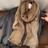 Trendy Patchwork Cotton Linen Scarf Shawl_Cwasc02966