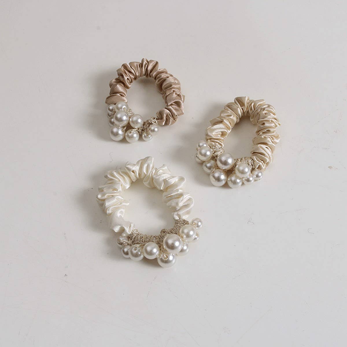 ELEGANT PEARL SCRUNCHIE SIMPLE CUTE NEW HAIR TIE_CWAHA6767