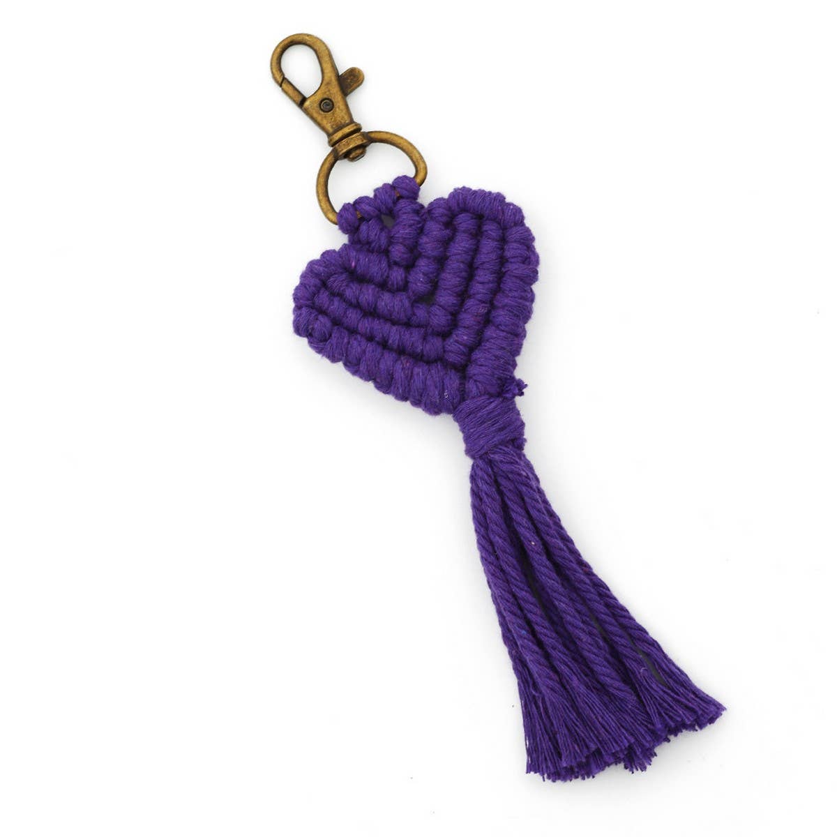 OVE PENDANT WOVEN KEYCHAIN COLORFUL HEART CHARM_CWMM6876