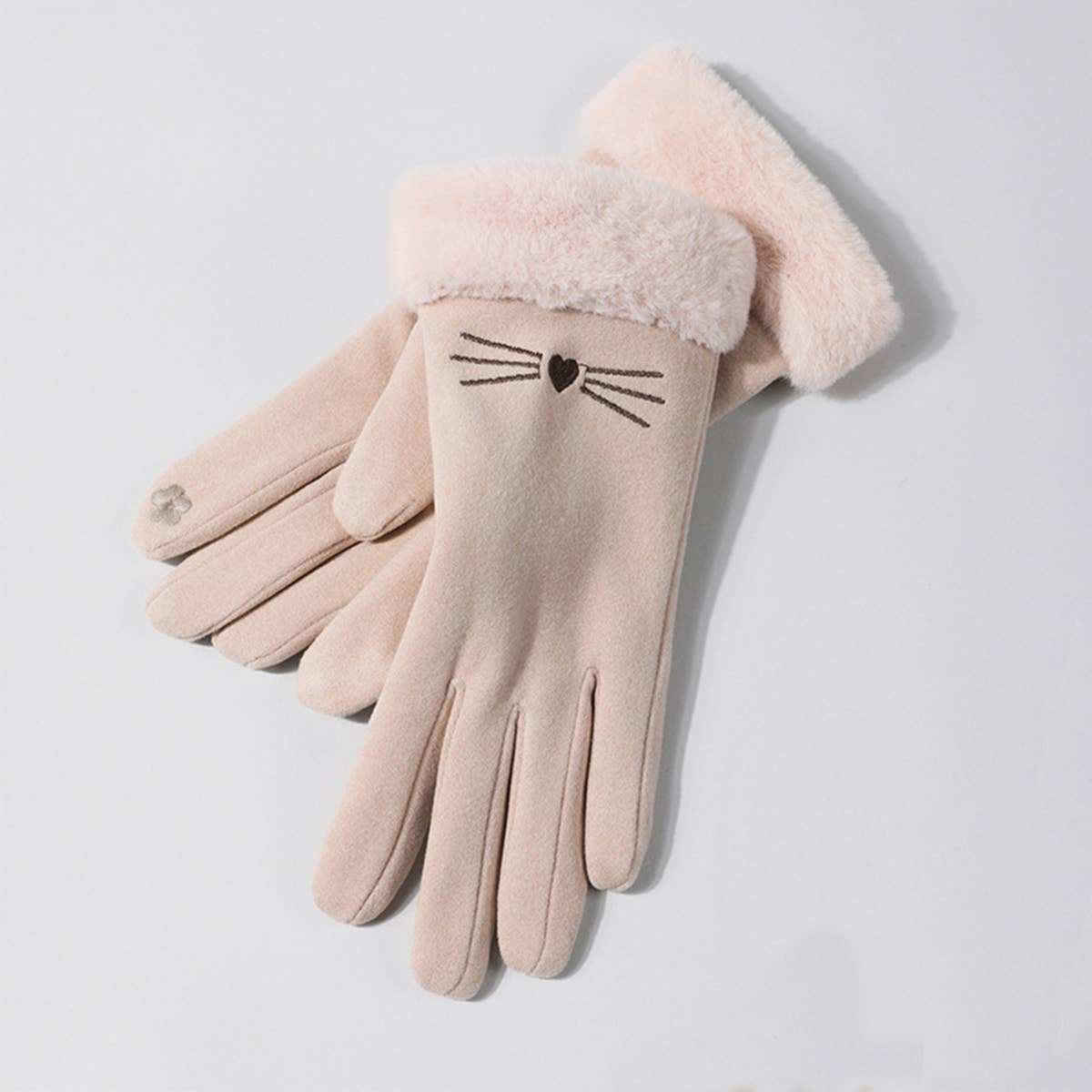 Womens Winter Plush Warm Cute Gloves_Cwag0064
