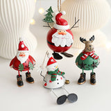 METAL SANTA ORNAMENT CHRISTMAS TREE TABLE DECOR_CWMM9745