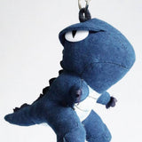 HANDMADE BLUE DYE DINOSAUR HANGING PLUSHIE_CWMM6028