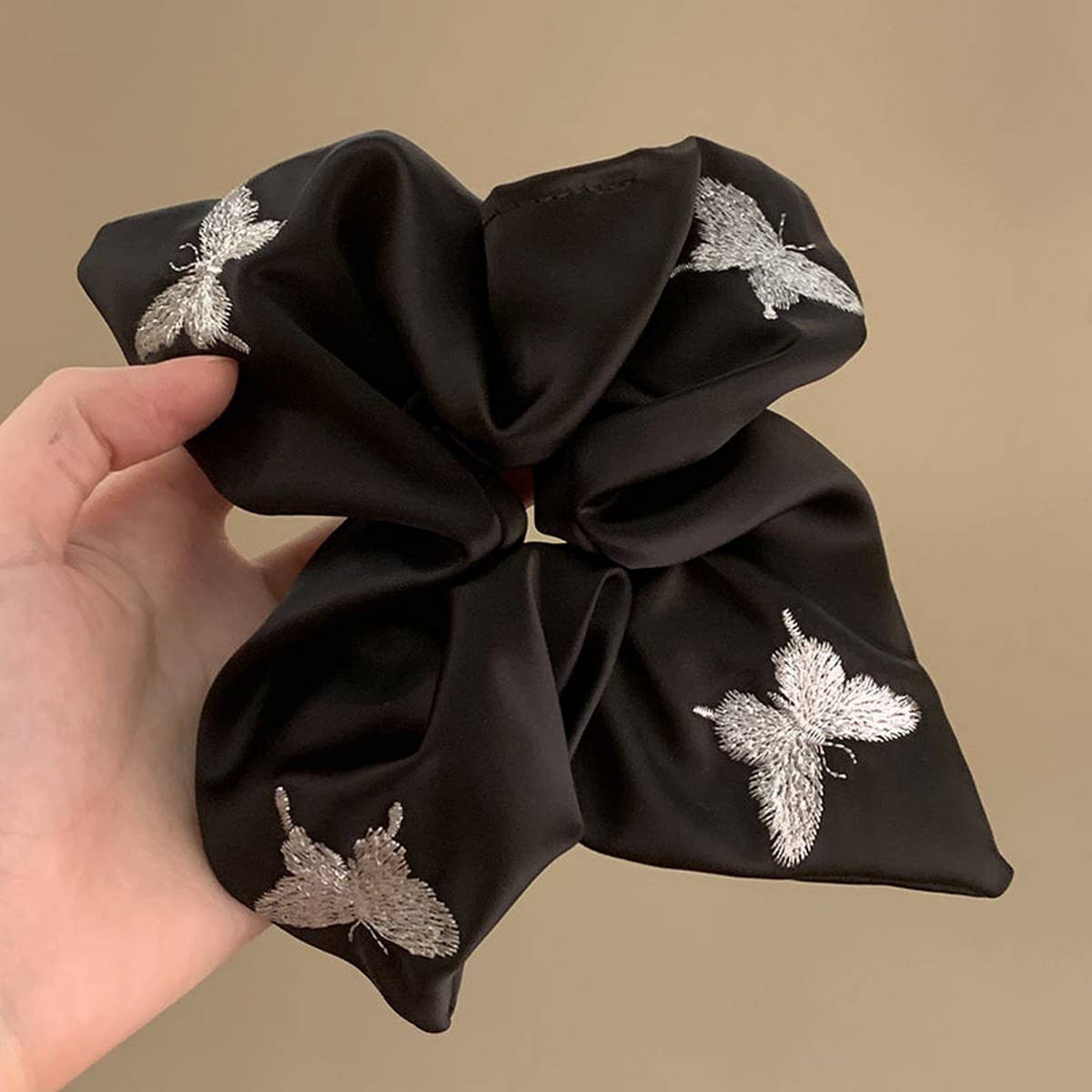 SATIN EMBROIDERED BUTTERFLY HAIRBAND HAIRACCESSORY_CWAHA3693