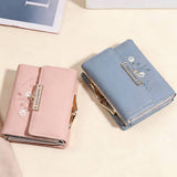Floral Mini Trifold Wallet With Snap Button_Cwab06220