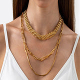 MULTI LAYERED 18K GOLD PLATED NECKLACE_CWMM3686