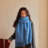 BLEND SCARF 75 WOOL THICK SOLID NECKWARMER_CWASC2283