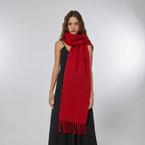 SOFT WOOL SPUN SCARF COZY WINTER NECK WARMER_CWASC2317