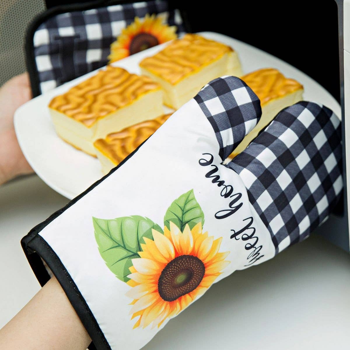 SUNFLOWER PRINT ANTI SCALDING 2 PIECE SET_CWMM1455