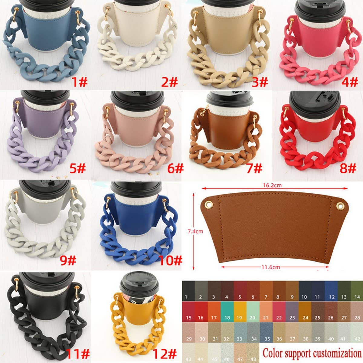 MACARON COLOR PHONE CHAIN PLASTIC BRACELETACCESSORY_CWAB5101