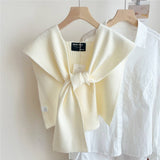 Cwasc2383_Knitted Shawl Knotted Shirt Women'S Scarf