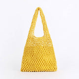 FASHION SOLID COLOR HOLLOW NET HAND WOVEN BAG_CWAB4691
