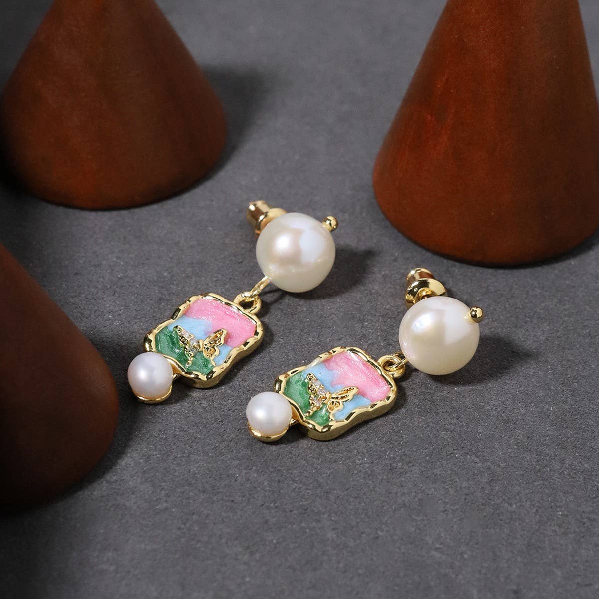 NEW NATURAL PEARL VINTAGE EARRINGS FOR WOMEN_CWAJE3793