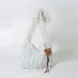 PLUSH FUR TOTE BAG WOMEN LARGE FLUFFY HANDBAG_CUAB00573