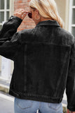 Women Washed Short Denim Jacket_Cwjj0101