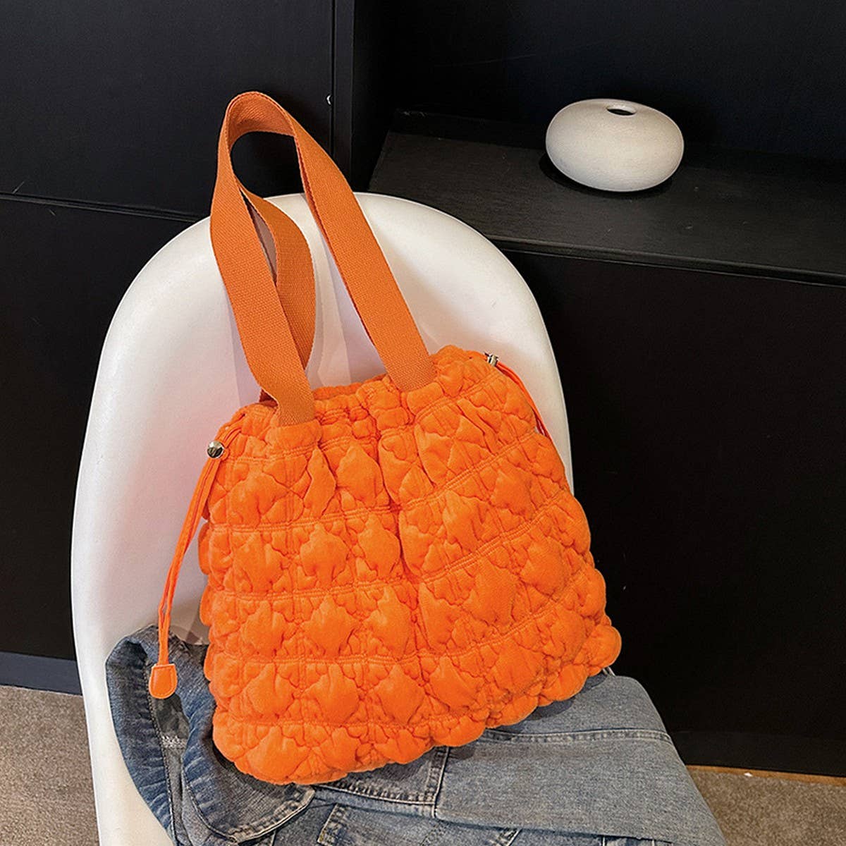 FLUFFY VELVET CLOUD HANDBAG WOMEN SHOULDER BAG_CUAB00605