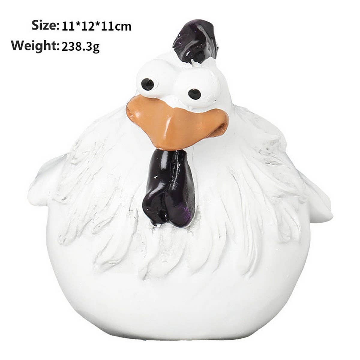 CREATIVE FUNNY CHICKEN RESIN GARDEN FENCE DECOR_CWAJE5299