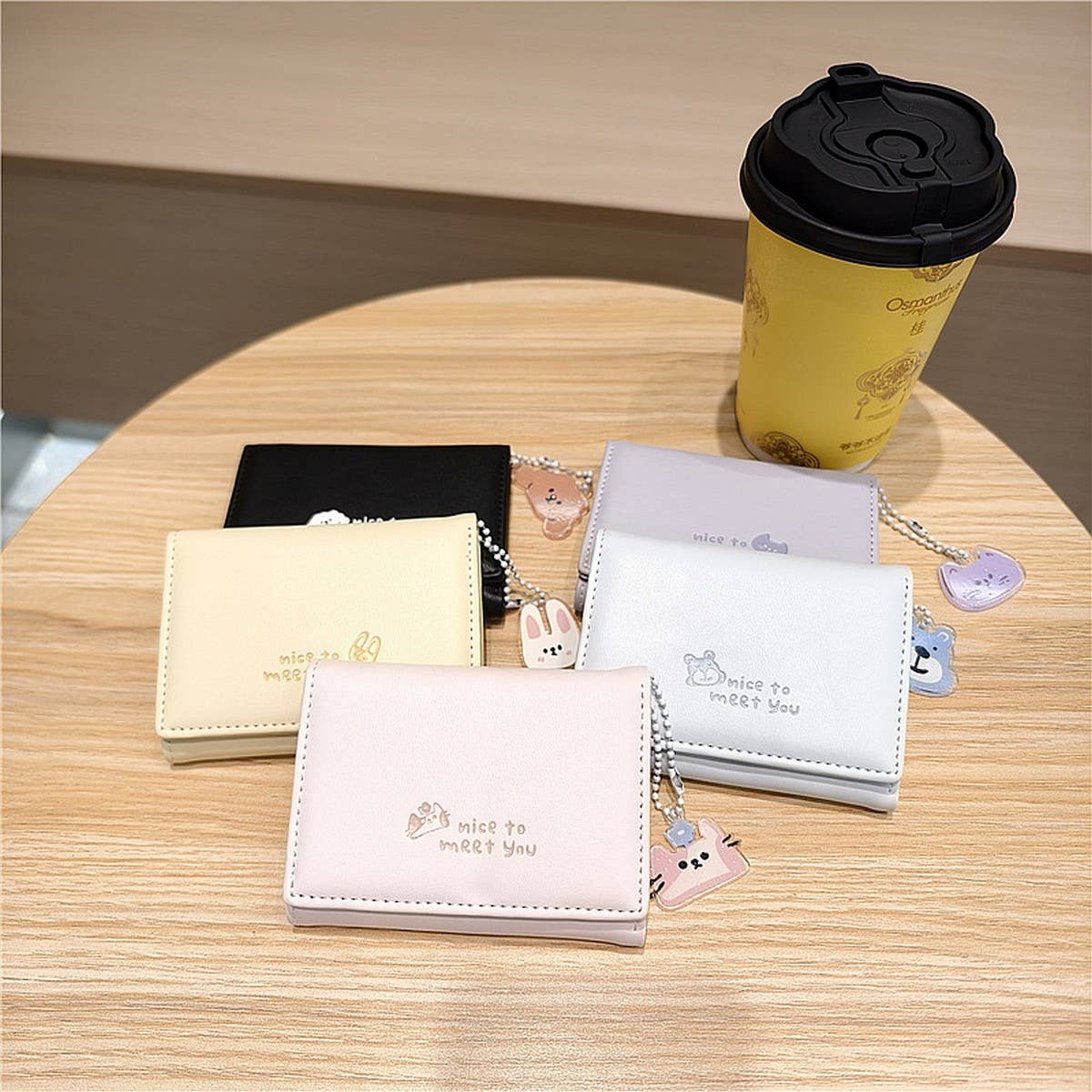 Cute Cartoon Pendant Mini Trifold Wallet_Cwab06195