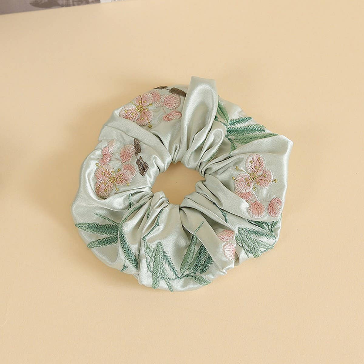 OLEANDER EMBROIDERED HAIR TIE FOR HANFU QIPAO_CWAHA5410