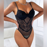 LACE PATCHWORK SLIM SEE THROUGH CAMISOLE JUMPSUIT_CWMM4652