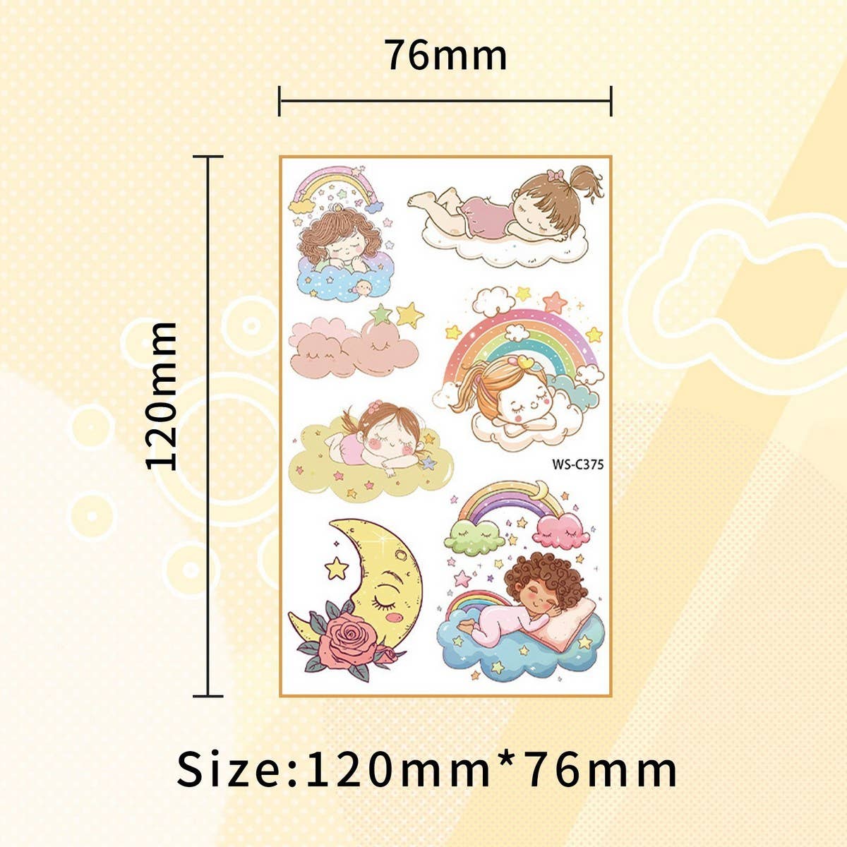 BUTTERFLY TATTOO STICKERS FOR GIRLS PARTY FUN_CWMM8375