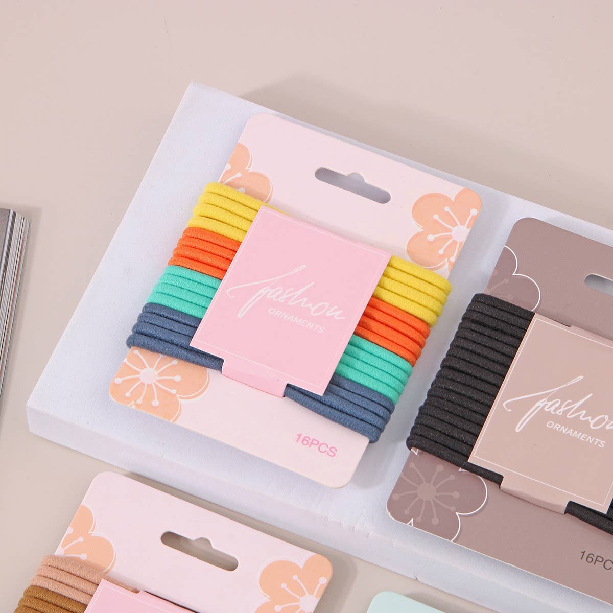 SIMPLE HAIR TIE 16PCS SET_CWAHA0488