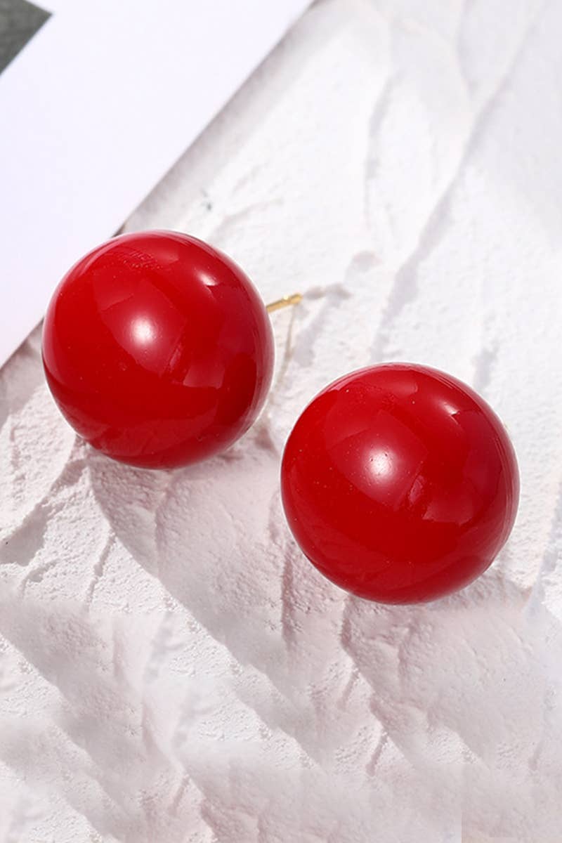 FAUX PEARL DESIGN STUD EARRINGS_CWAJE0449