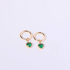 FASHIONABLE HEART BIRTHSTONE EARRINGS_CWMM5350