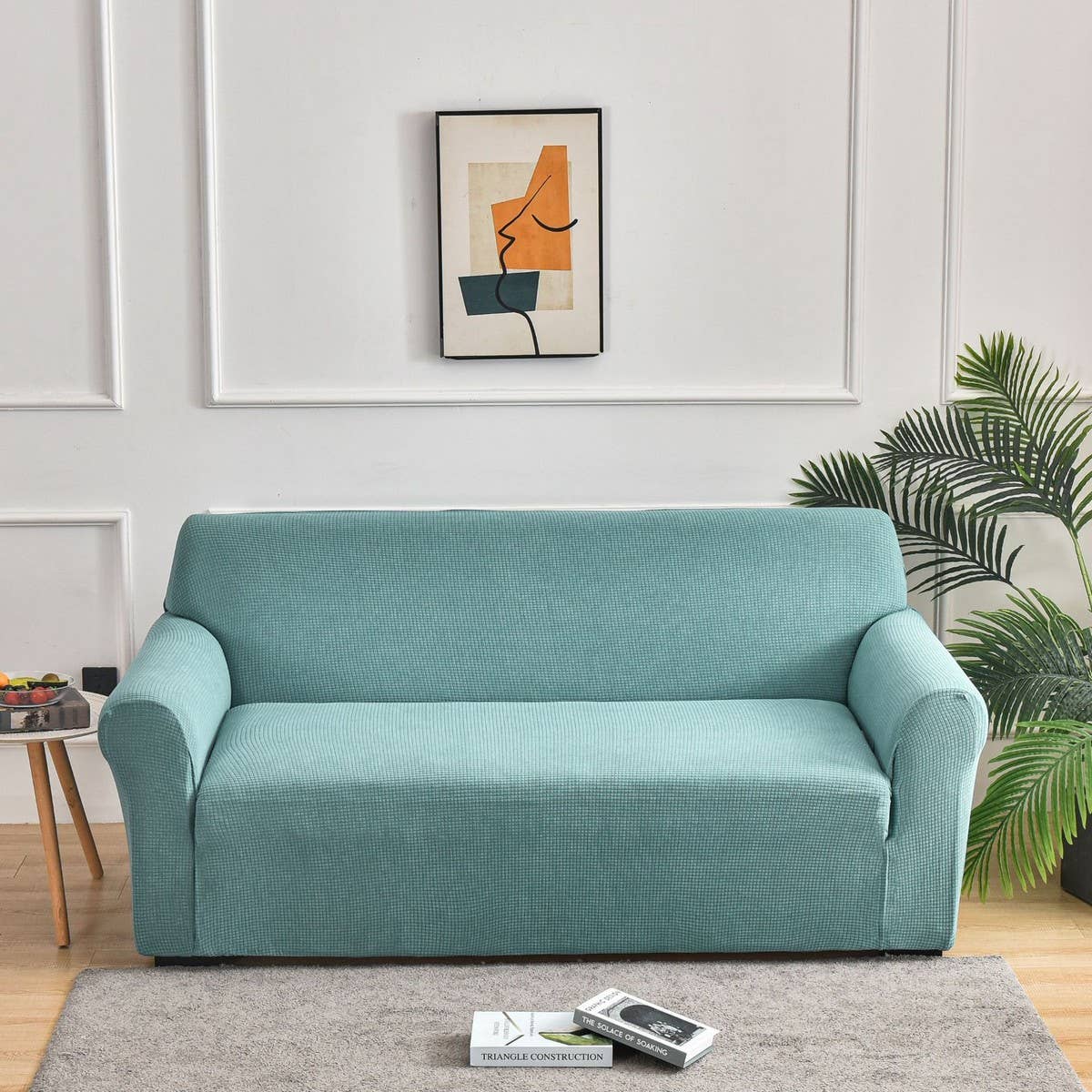 Waterproof Waffle Plush Sofa Cover, Full Wrap_Cwmm8307