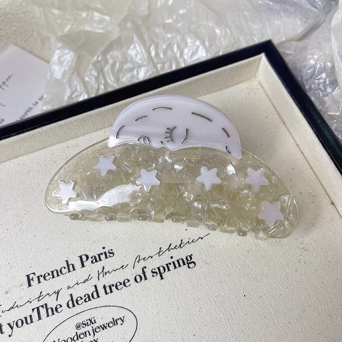 SUNFLOWER SNAIL ACETATE HAIR CLAW CLIP AESTHETIC_CWAHA1329