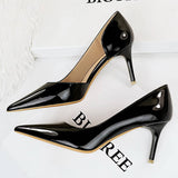 GLOSSY SHALLOW POINTED TOE SEXY HIGH HEELS_CWSHH0061