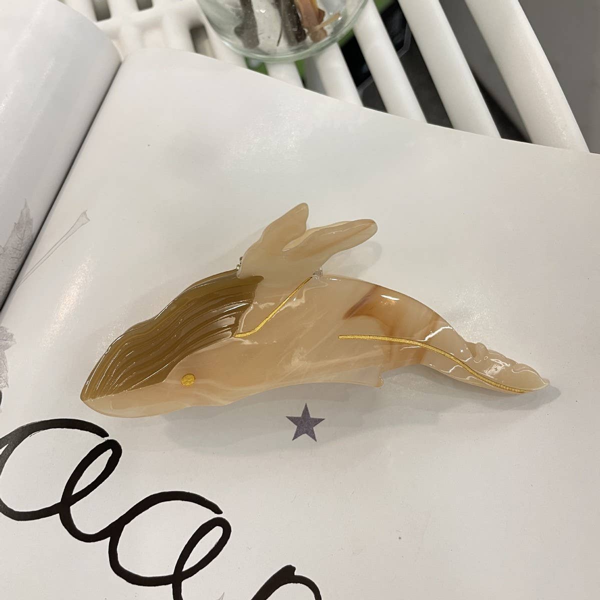 Sea Shell & Lobster Hair Claw, Ocean Animal Clip_Cwaha07131