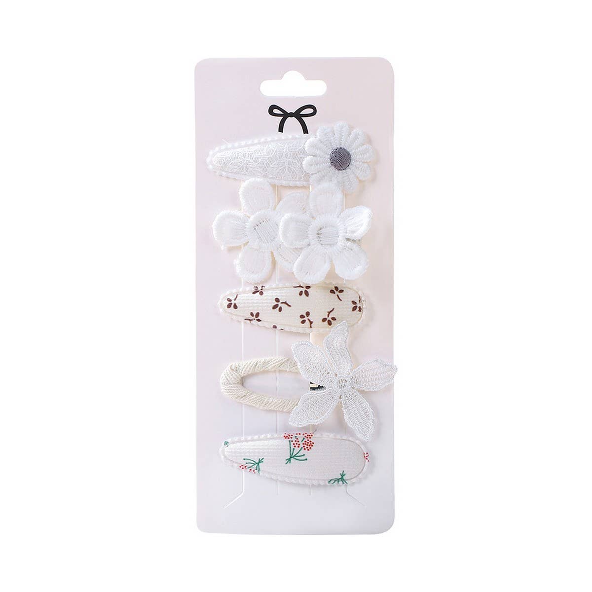 DAISY BB CLIP SET PRINTED CUTE FABRIC CLIPS_CWAHA6701