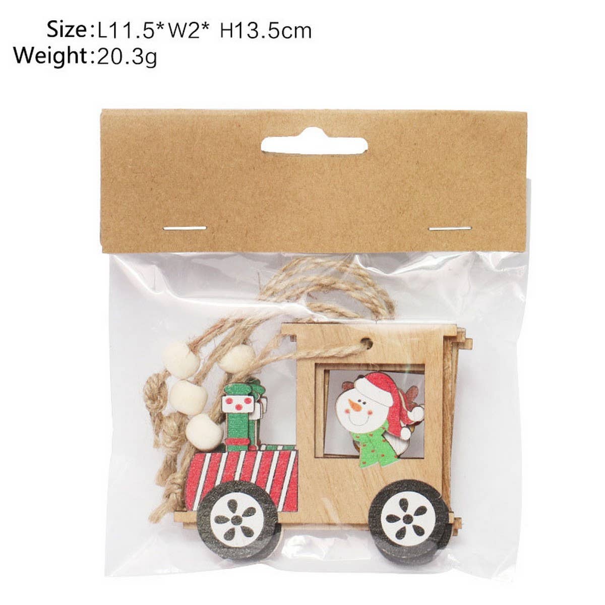 PAINTED CANDY TRAIN WOOD ORNAMENT FOR XMAS_CWAJE5319