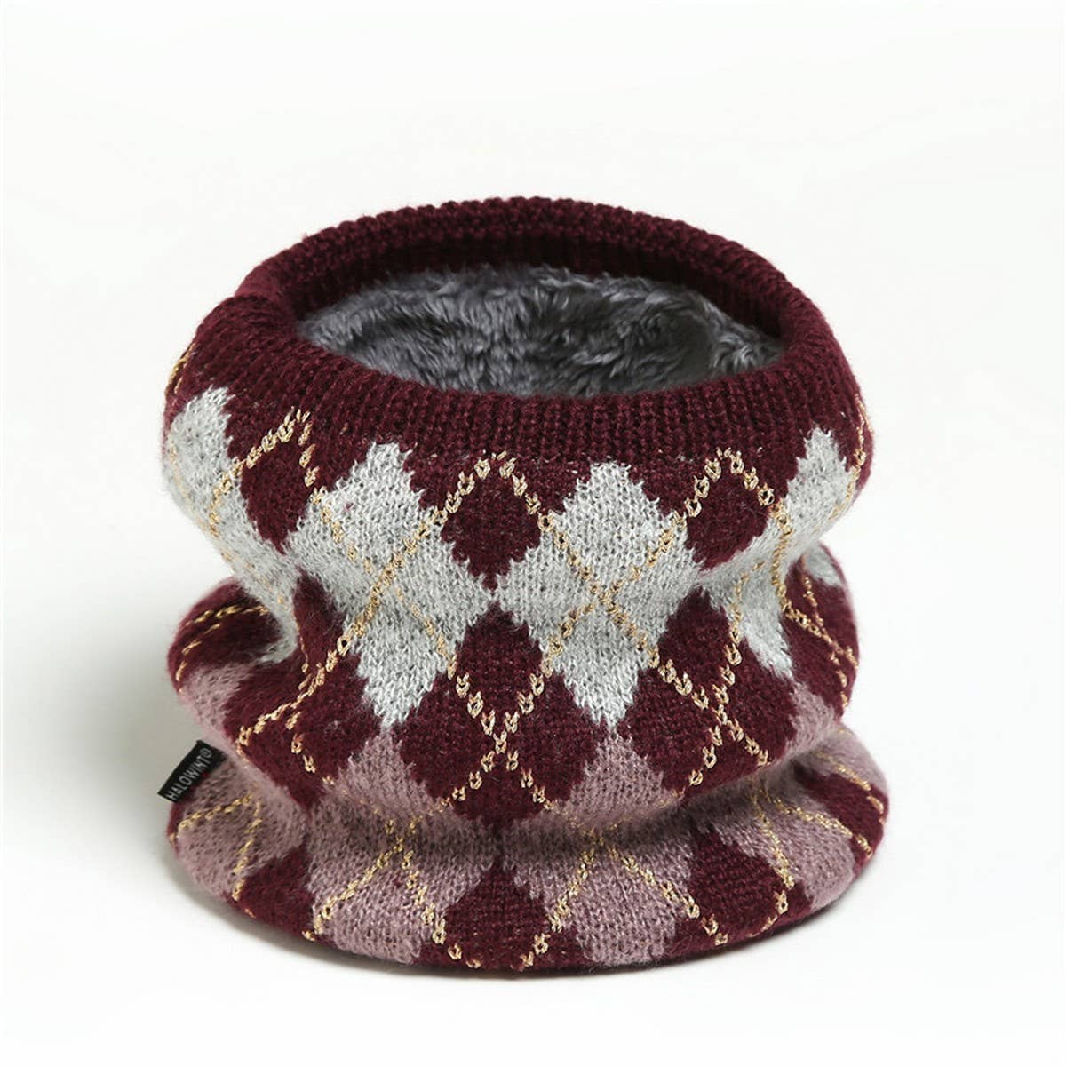 PLAID CONTRAST COLOR FASHION NECK COVER_CWASC1036