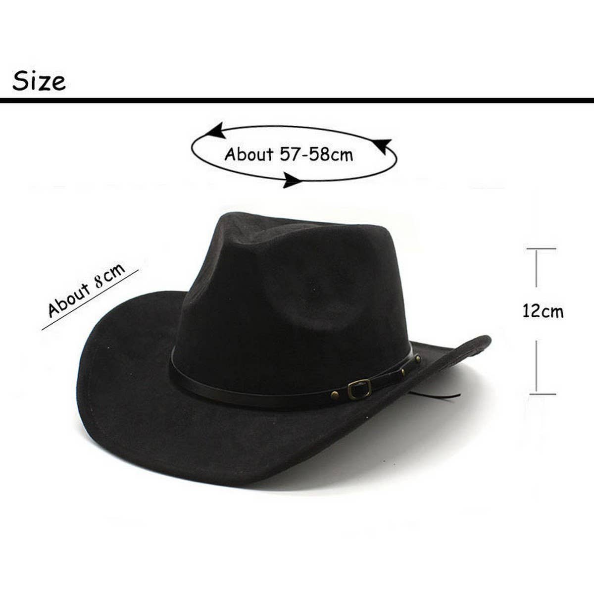 Western Cowboy Hat Brown Jazz Hat Felt Hat_Cwah2497