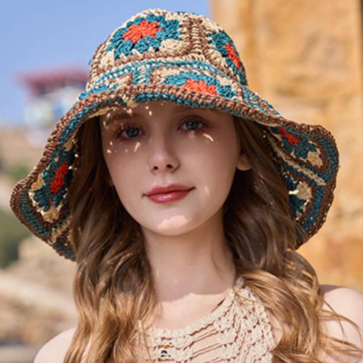 FRESH FLOWER STRAW HAT_CWAH1347