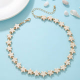 NEW FASHION BEIGE STAR BEADED NECKLACE_CWAJE1570