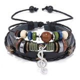 SIMPLE MULTI LAYER BEADED LEATHER BRACELET_CWMM4454