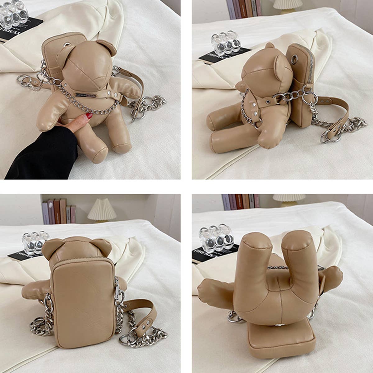 FASHION CUTE BEAR ONE SHOULDER CHAIN BAG_CWAB0988
