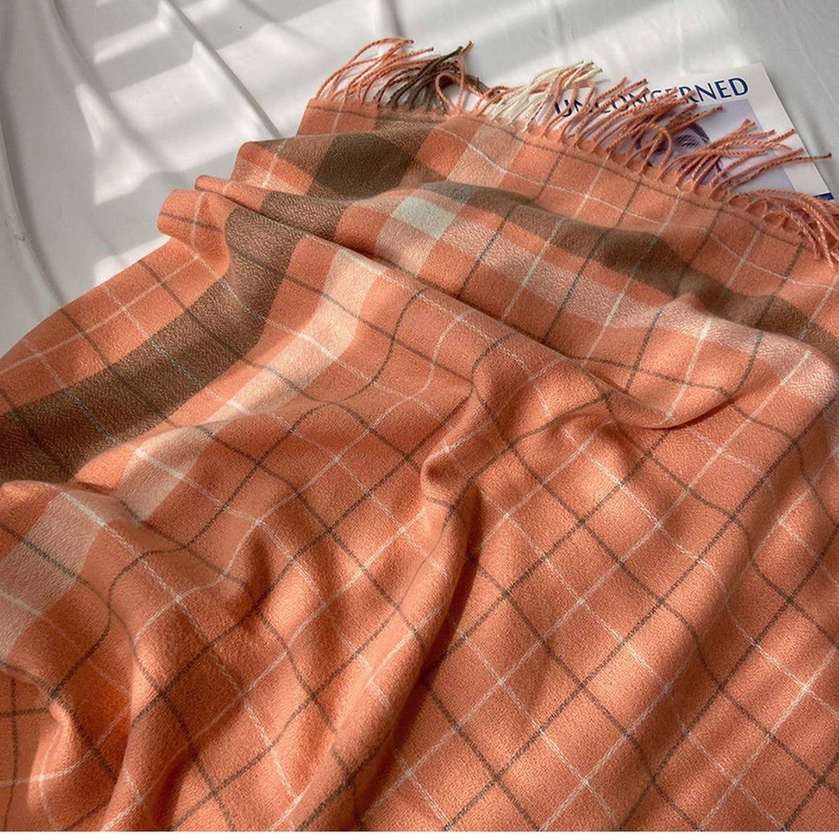 PLAID SCARF SHAWL CLASSIC TARTAN WINTER WRAP_CWASC1455