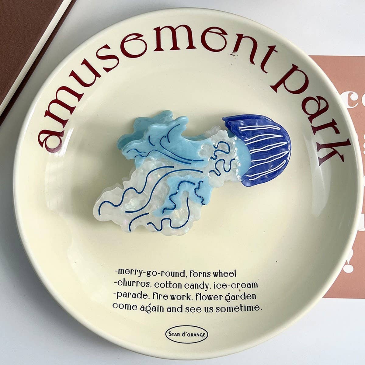 OCEAN JELLYFISH HAIR CLAW DOPAMINE COLOR CLIP_CWAHA5725