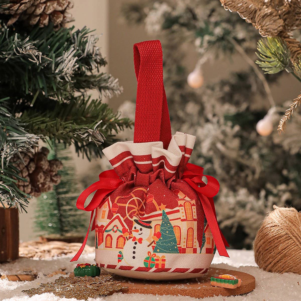 Canvas Apple Bag Xmas Gift Tote Eve Packaging_Cuab00757